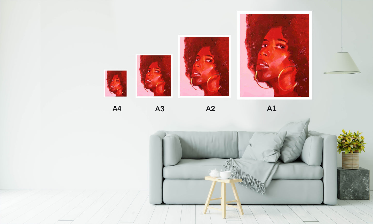 Posters - Red Afro