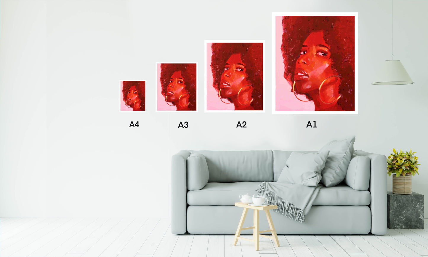 Posters -  Red Afro